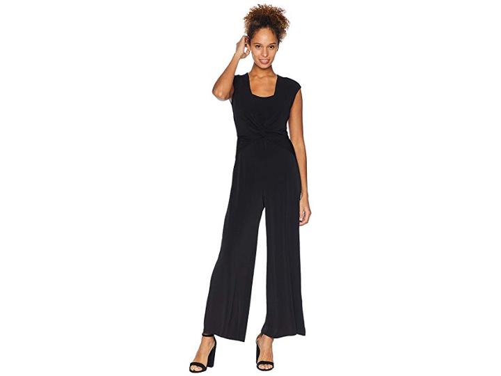 London Times Waist Wrap Jumpsuit (black) Women's Jumpsuit & Rompers One Piece