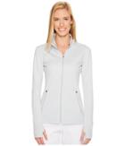 Nike Golf Lucky Azalea Full-zip Jacket (wolf Grey/white) Women's Coat
