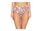 Roxy Printed Softly Love Ful Reversible Mid-waist (withered Rose Lily House) Women's Swimwear