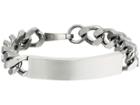 Steve Madden Stainless Steel Id Plate Curb Chain Bracelet (silver 1) Bracelet