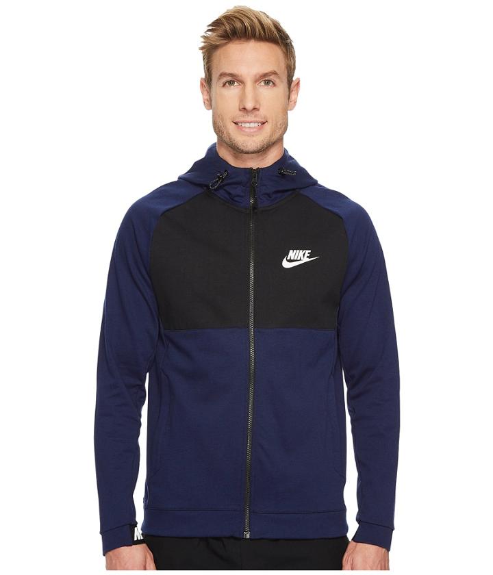 Nike Sportswear Advance 15 Full Zip Hoodie (binary Blue/black/black/white) Men's Sweatshirt
