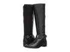 Tahari Robbie (black Calf/tricot) Women's Dress Zip Boots
