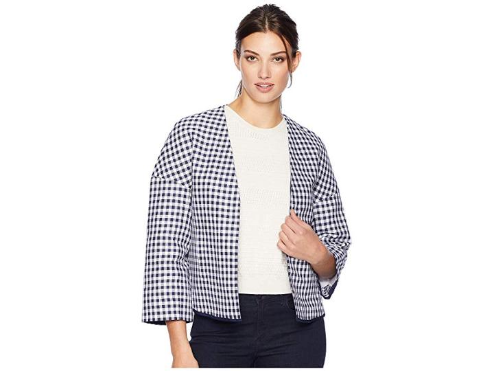 Anne Klein Dolman Sleeve Jacket (eclipse/optic White) Women's Coat