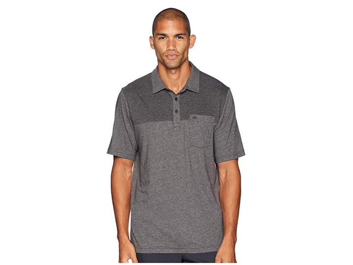 Travismathew A Bomb Polo (heather Dark Grey) Men's Short Sleeve Knit