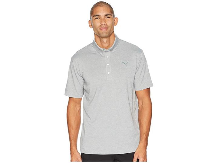 Puma Golf Oxford Heather Polo (laurel Wreath Heather) Men's Short Sleeve Pullover