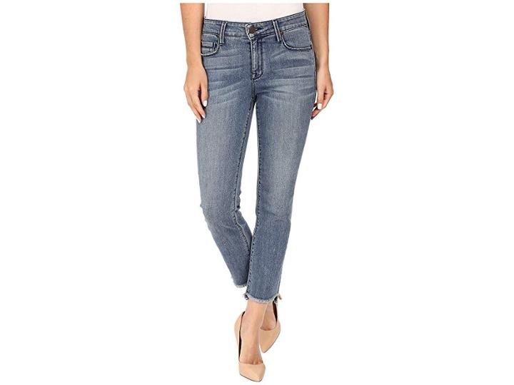 Parker Smith Shark Bite Straight Crop Jeans In Nile (nile) Women's Jeans