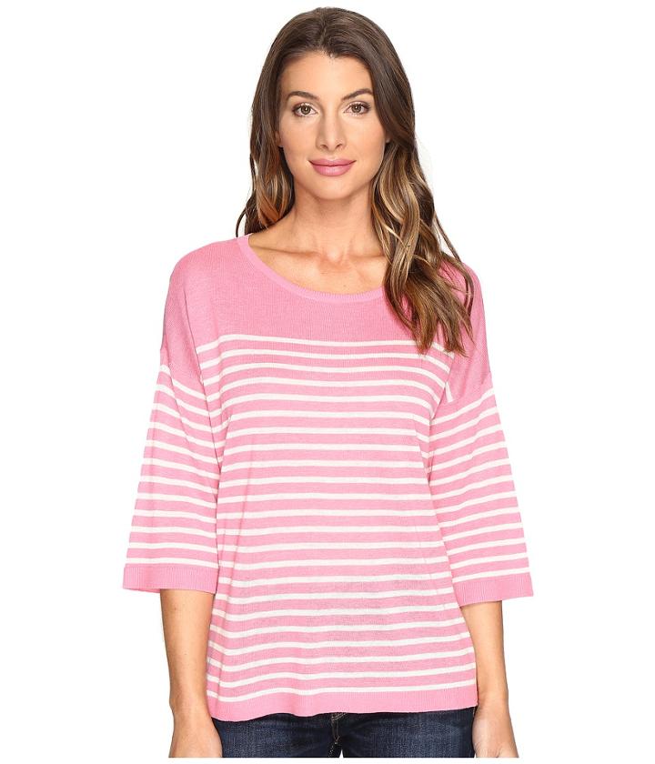 Nydj Serra Sweater (natural Bisou Pink) Women's Sweater