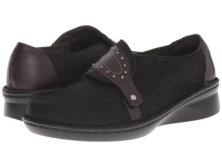 Naot Bach (black Crackle Leather/french Roast Leather) Women's Shoes