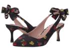 Betsey Johnson Cadee (black Floral) Women's 1-2 Inch Heel Shoes