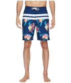 Tommy Bahama Baja Saltwater Blooms Swim Trunk (throne Blue) Men's Swimwear