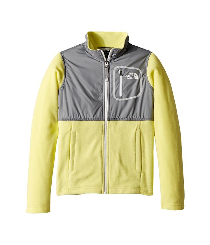 The North Face Kids Glacier Track Jacket (little Kids/big Kids) (stinger Yellow/mid Grey/tnf White) Girl's Coat