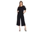 Donna Morgan Cropped Lace Jumpsuit (black) Women's Jumpsuit & Rompers One Piece