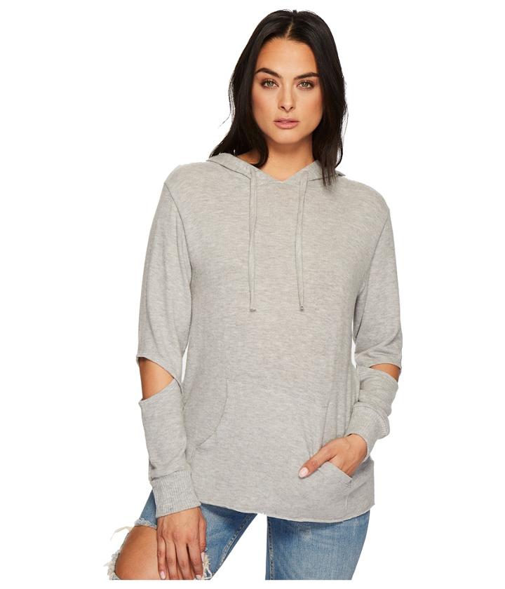 Lna Brushed Axel Hoodie (heather Grey) Women's Sweatshirt