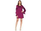 Cupcakes And Cashmere Jafar Ruffle Shift Dress (dark Fuchsia) Women's Dress