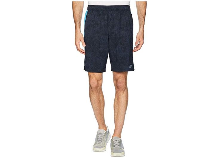 New Balance Printed Tenacity Woven Shorts (petrol) Men's Shorts