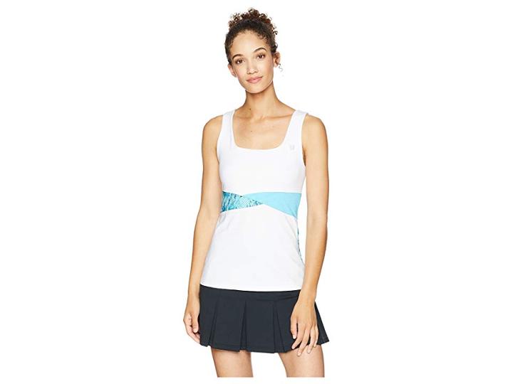 Eleven By Venus Williams Drill Tank Top (white) Women's Sleeveless