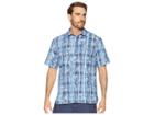 Tommy Bahama Bianco Bamboo Camp Shirt (ocean Deep) Men's Clothing