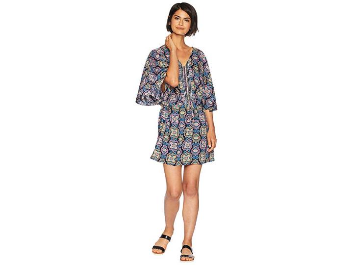 Seafolly Sun Temple Kaftan Cover-up (black) Women's Swimwear