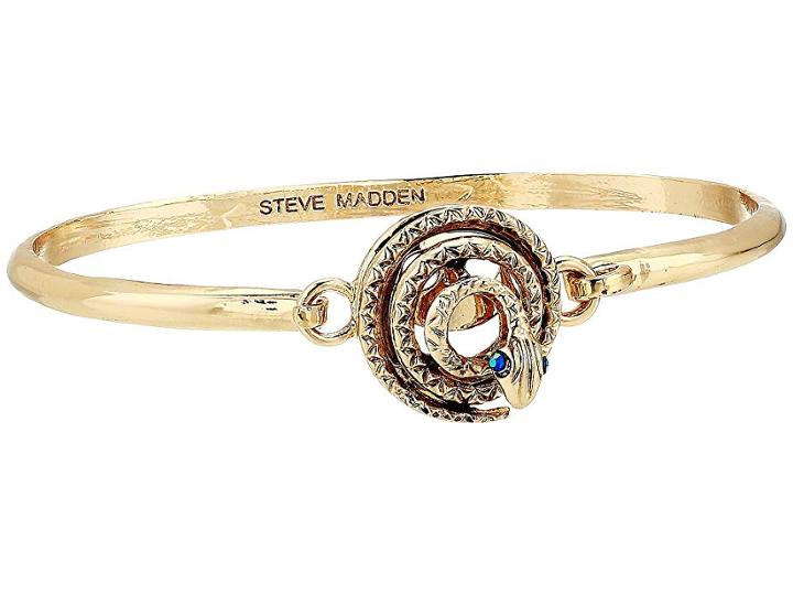 Steve Madden Snake Design Bangle Bracelet (yellow Gold-tone) Bracelet
