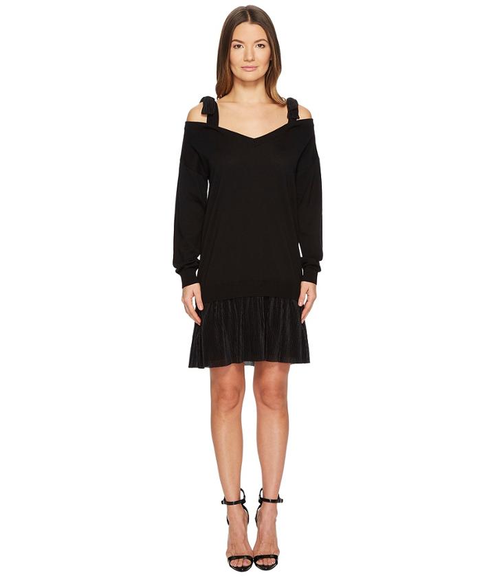 Boutique Moschino Shoulder Tie Dress (black) Women's Dress