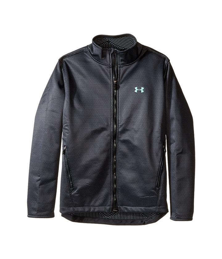 Under Armour Kids Ua Cgi Softershell Jacket (big Kids) (stealth Gray/stealth Gray/crystal) Girl's Coat