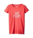 Roxy Kids Endless Music Coconut Surf Club Tee (big Kids) (rouge Red) Girl's T Shirt