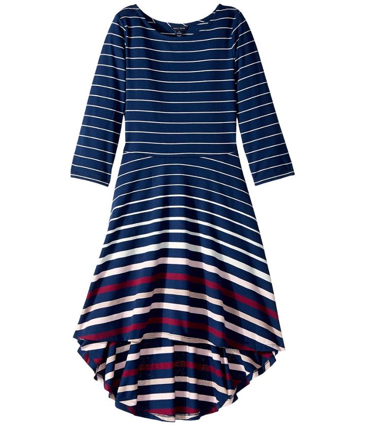 Tommy Hilfiger Kids Y/d Lurex Engineer Stripe Dress (big Kids) (flag Blue) Girl's Dress
