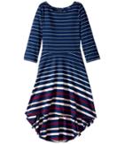 Tommy Hilfiger Kids Y/d Lurex Engineer Stripe Dress (big Kids) (flag Blue) Girl's Dress