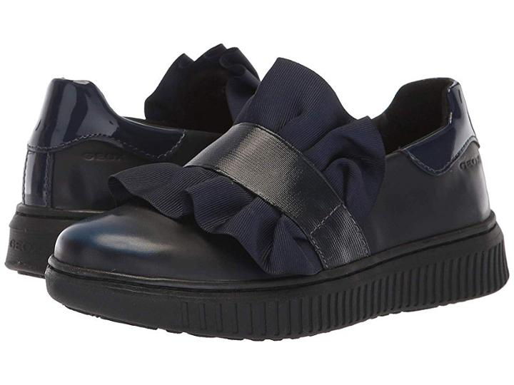 Geox Kids Disco Mix Girl 6 (little Kid/big Kid) (navy) Girl's Shoes
