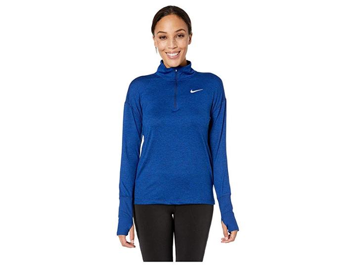 Nike Element 1/2 Zip Top (blue Void/indigo Force/reflective Silver) Women's Long Sleeve Pullover