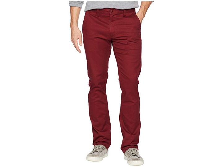 Brixton Reserved Standard Fit Chino Pants (dark Burgundy) Men's Casual Pants