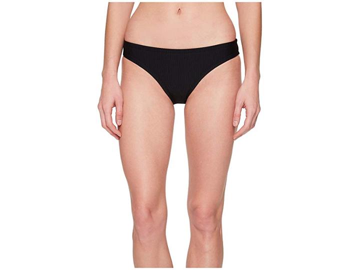 Nike Ribbed Bikini Bottom (black) Women's Swimwear