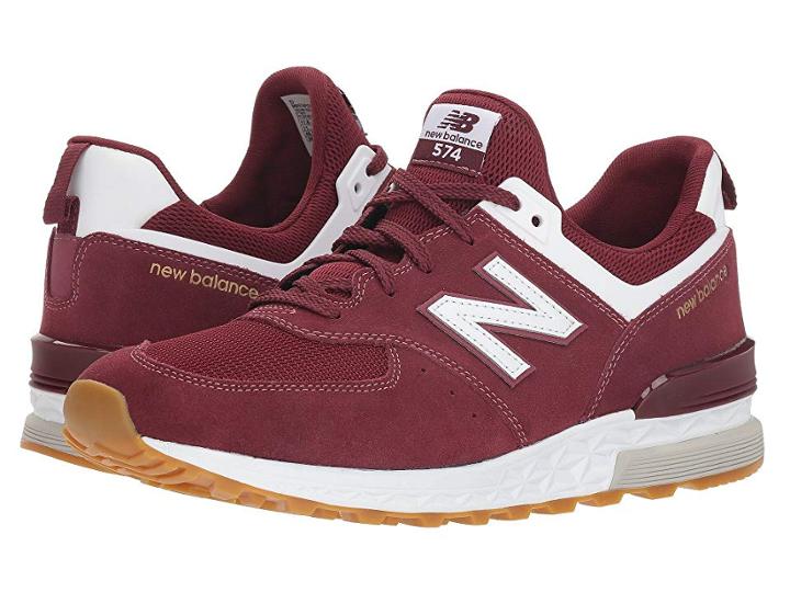 New Balance Classics Ms574v1 (classic Burgundy/white) Men's Shoes