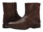 Frye Ethan Double Zip (dark Brown Buffalo Leather) Men's Dress Zip Boots