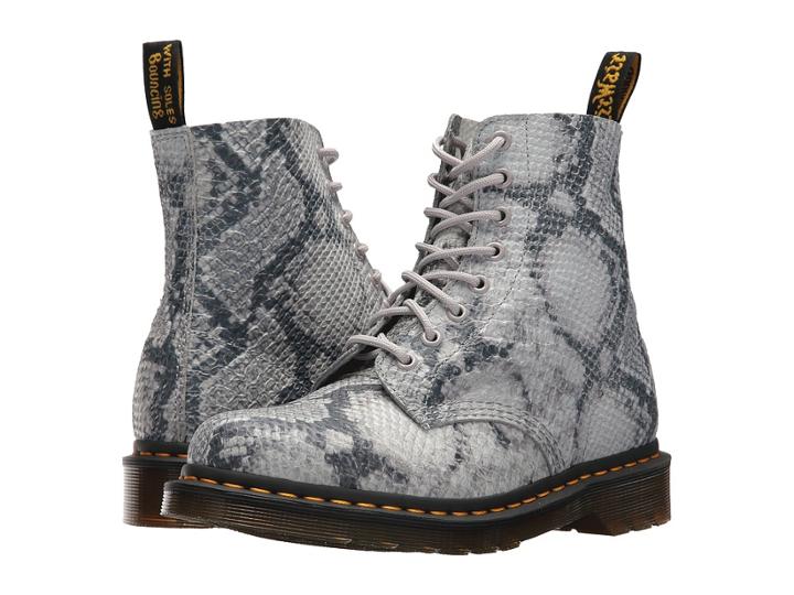Dr. Martens Pascal Snake (light Grey Asciano) Women's Boots