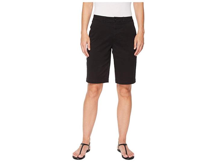 Nydj Bermuda Shorts Button Waist In Black (black) Women's Shorts