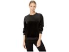 Juicy Couture Juicy Embossed Velour Pullover (pitch Black) Women's Clothing