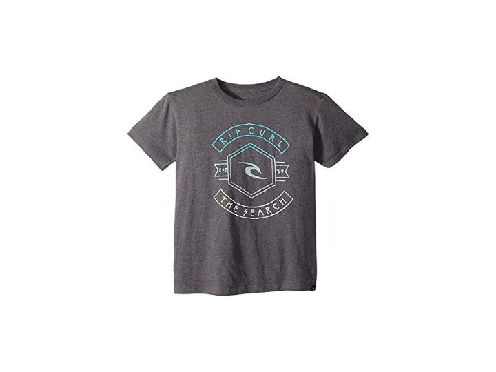 Rip Curl Kids Sketch Heather Tee (big Kids) (graphite) Boy's T Shirt