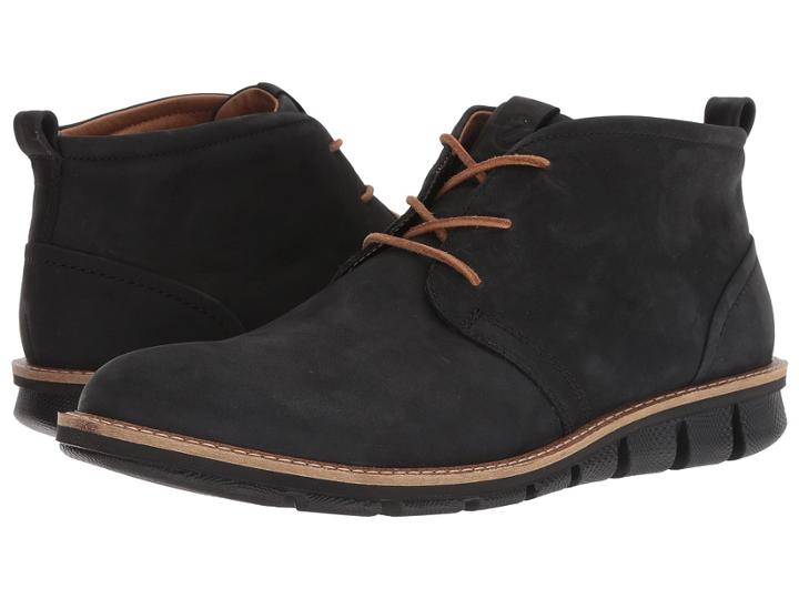 Ecco Jeffery Hybrid Boot (black Nubuck Leather) Men's Boots