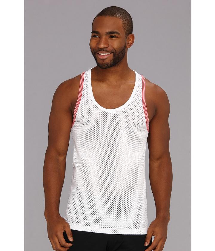 2(x)ist Sliq Mesh Racerback Tank (white) Men's Underwear