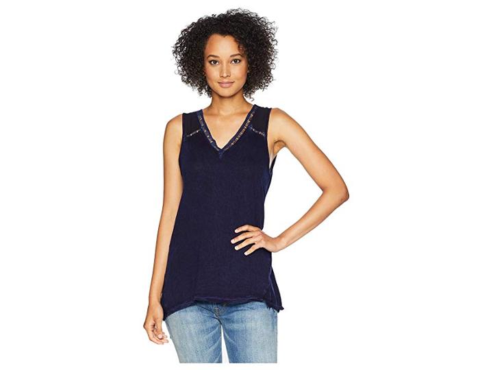 Xcvi Avery Tank Top (distressed Evening Wash) Women's Sleeveless