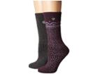Columbia Snowfall Wool Crew 2-pack (dusty Purple Assorted) Women's Crew Cut Socks Shoes
