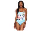 Jets Swimwear Australia Flora Bandeau One-piece (aquamarine) Women's Swimsuits One Piece