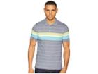 Original Penguin Short Sleeve Engineered Stripe (dark Sapphire) Men's Short Sleeve Button Up