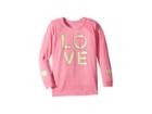 Chaser Kids Extra Soft Golden Love Print Pullover Sweater (little Kids/big Kids) (princess Pink) Girl's Sweater