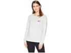 Vineyard Vines Long Sleeve Football Whale Pocket Tee (gray Heather) Women's T Shirt