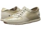Hush Puppies Chazy Dayo (light Gold Crackled Leather) Women's Lace Up Casual Shoes