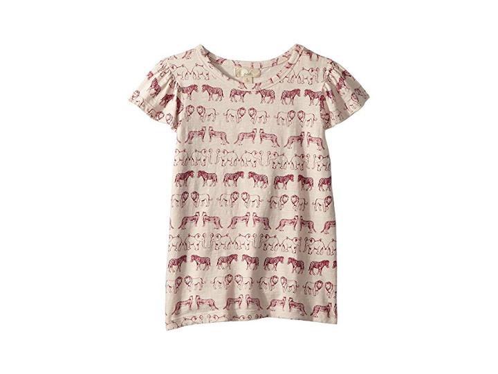 Peek Animal Line Up Tee (toddler/little Kids/big Kids) (cream) Girl's T Shirt