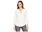 Lucky Brand Embroidered Peasant Top (marshmallow) Women's Blouse