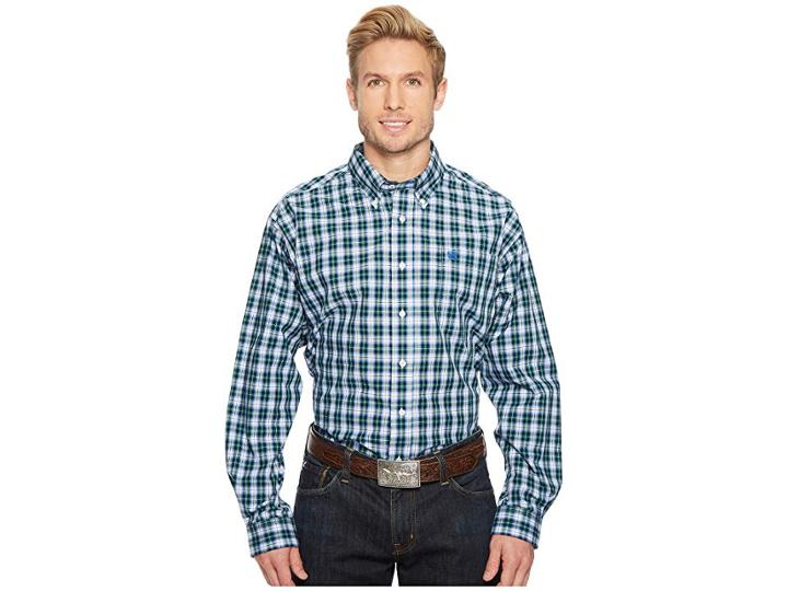 Cinch Long Sleeve Plain Weave Plaid (multicolored) Men's Clothing